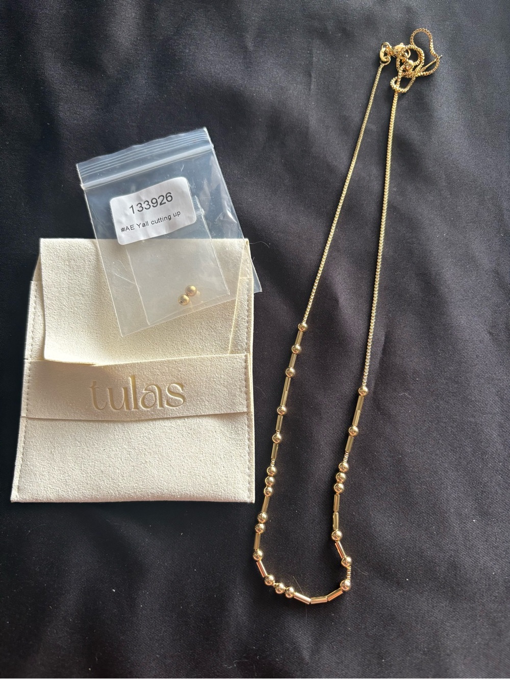 Gold Morse Code Necklace- “Y’all Cutting Up”